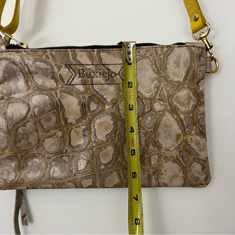 Stylish Tan and Yellow Crossbody Bag - Picture 6 of 6